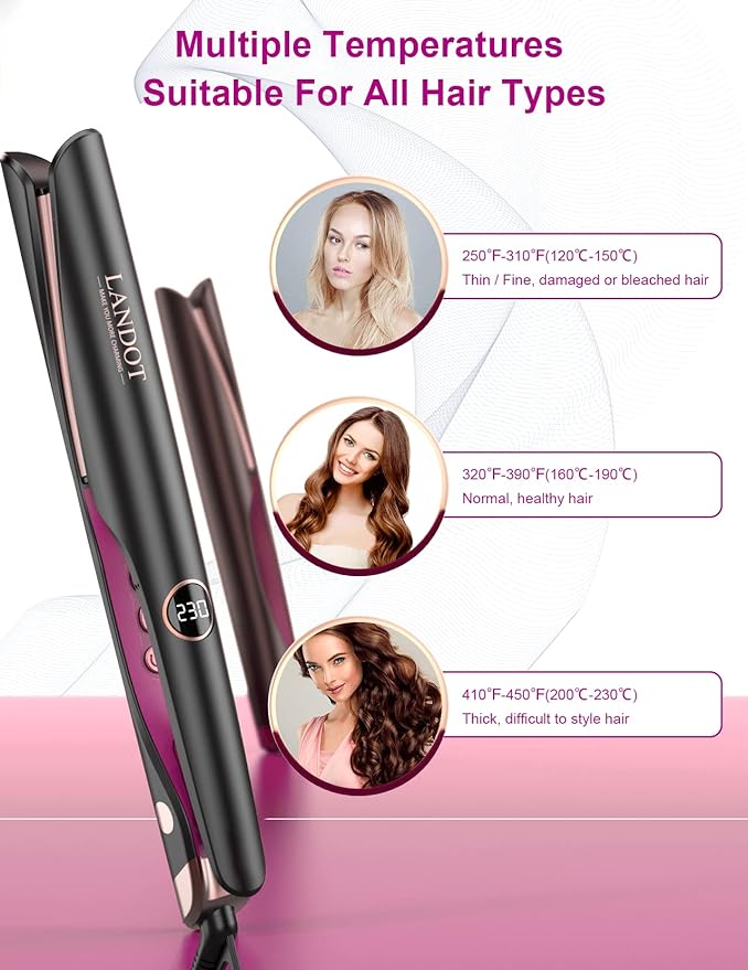 STRAIGHTENER AND CURLER 2 IN 1